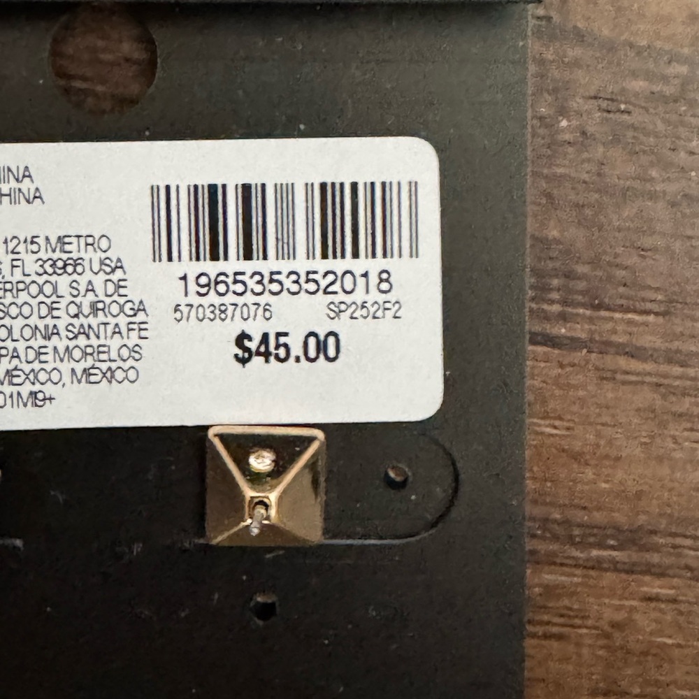 WHBM black textured leather drop Earring - Picture 15 of 15